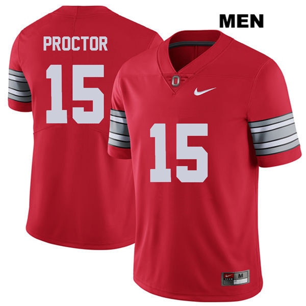 Ohio State Buckeyes Men's Josh Proctor #15 Red Authentic Nike 2018 Spring Game College NCAA Stitched Football Jersey WV19R84EZ